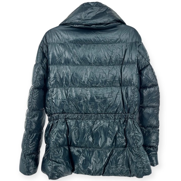 NEW Herno Shiny Puffer Coat in Jade Green $695 - Women's Size IT 46 / US 10 - Picture 12 of 16